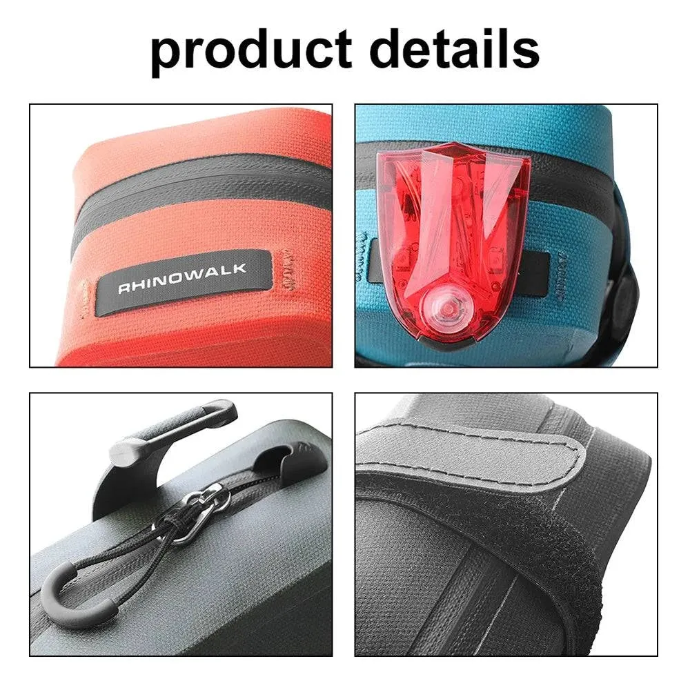 Rhinowalk Bike Saddle Bag Lightweight & Waterproof Bicycle Seat Bag Under Seat Pack Cycling Tool Pouch for Mountain Road Bike