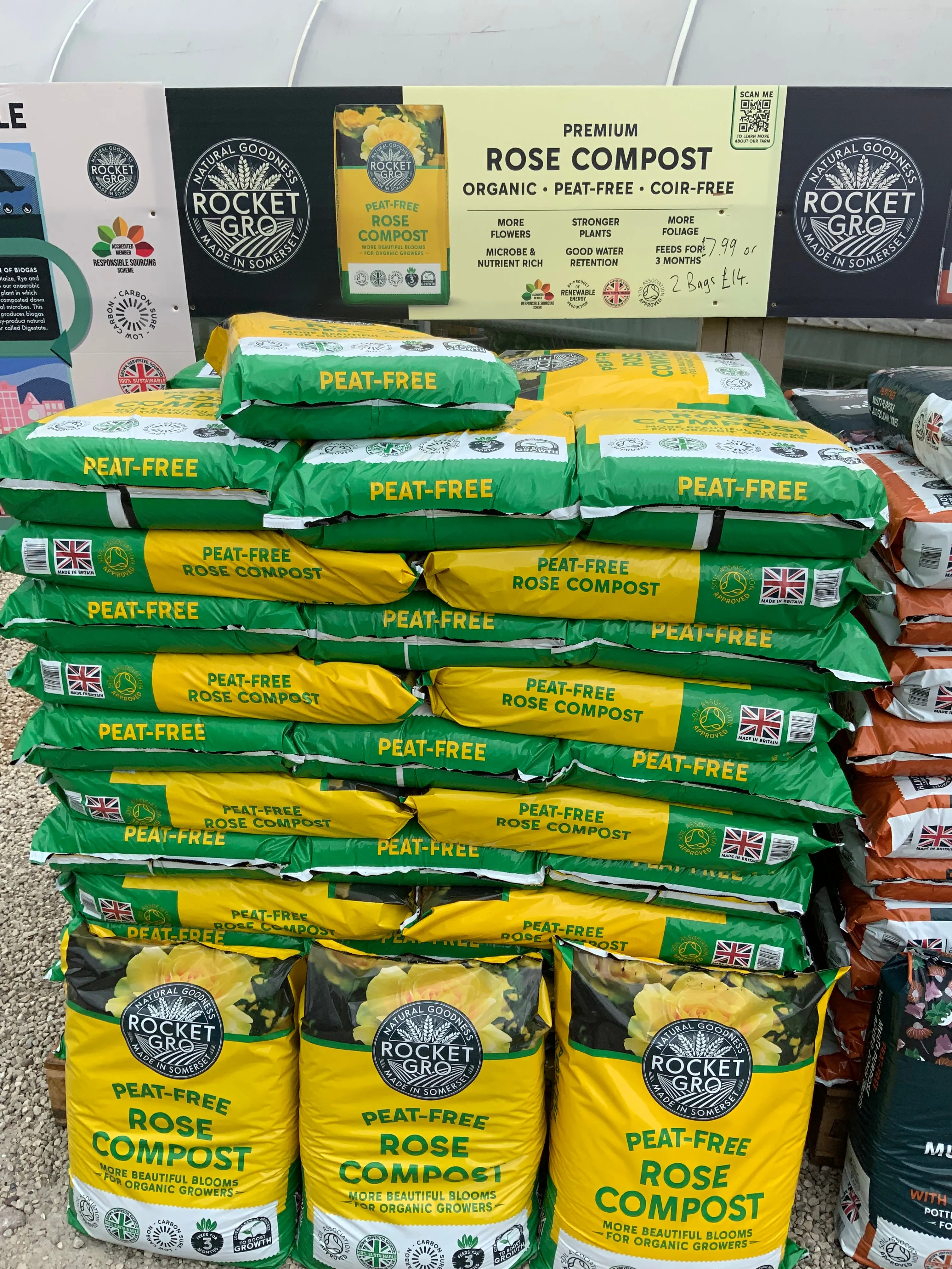 Rocket Gro Premium Peat free Rose Compost