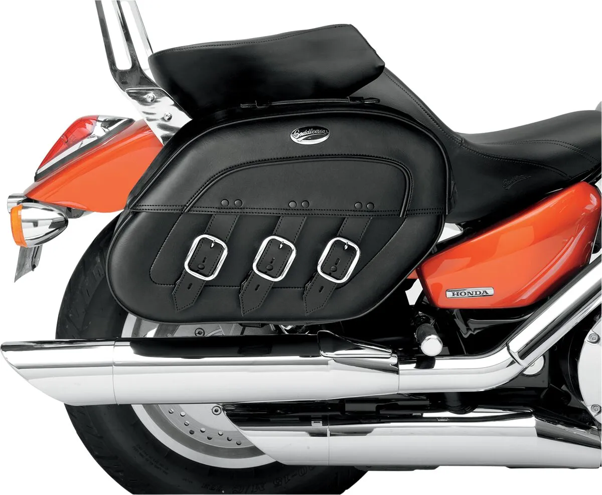 Saddlemen S4 Drifter Rigid-Mount Specific-Fit Quick-Disconnect Saddlebags Black For Kawasaki VN 1500 1998-2004