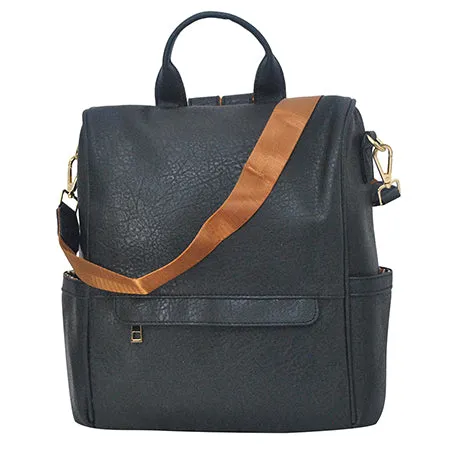 !SALE! Black Faux Leather NGIL Traveler Backpack