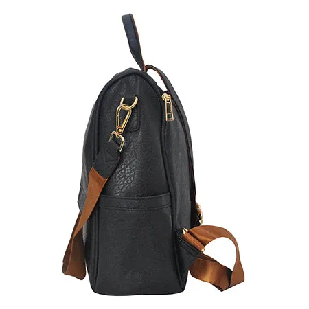 !SALE! Black Faux Leather NGIL Traveler Backpack