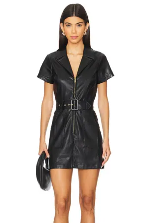 Show Me Your MuMu: Outlaw Dress in Black Faux Leather