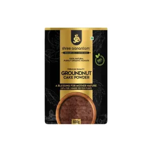 Shree Aanantam Groundnut Oil Cake Powder - 400 Gr | Organic Fertilizer for Home Garden | Potting Plant Growth Nutrient | Groundnut Cake Powder for Plants