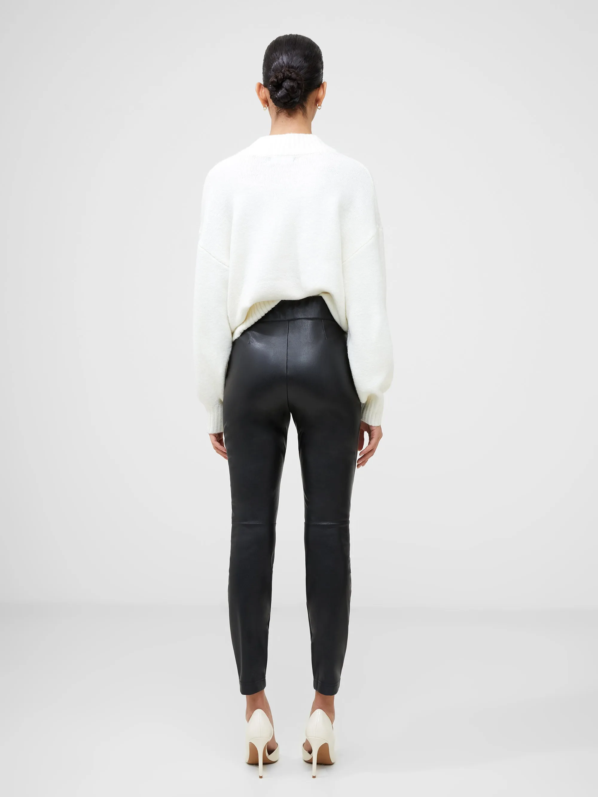 Side Zip Faux Leather Leggings