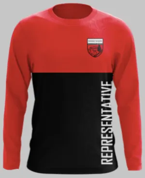 SNSSA Training Shirt Long Sleeve - Red and Black