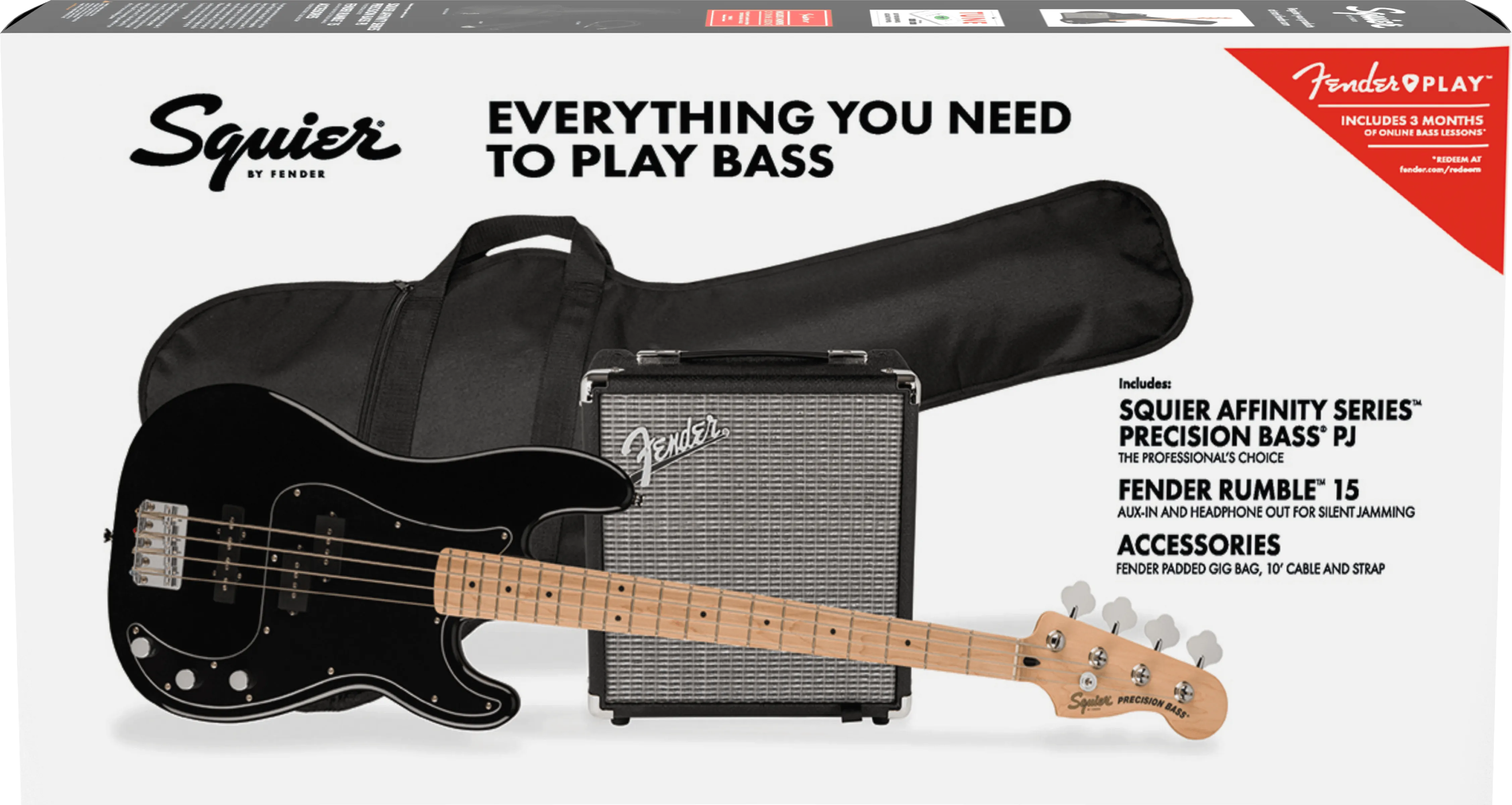 Squier Affinity Series Precision Bass PJ Pack