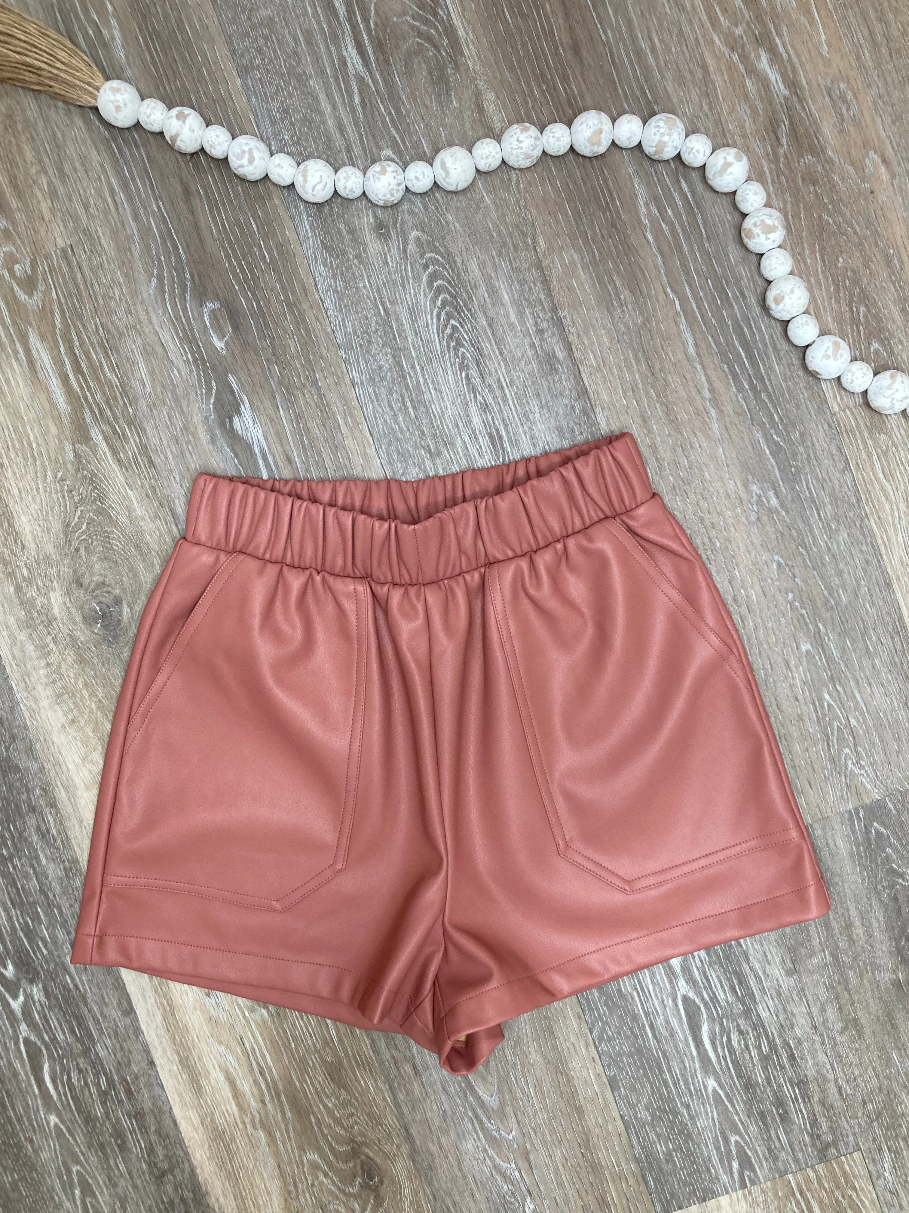 STE Rose Faux Leather Short