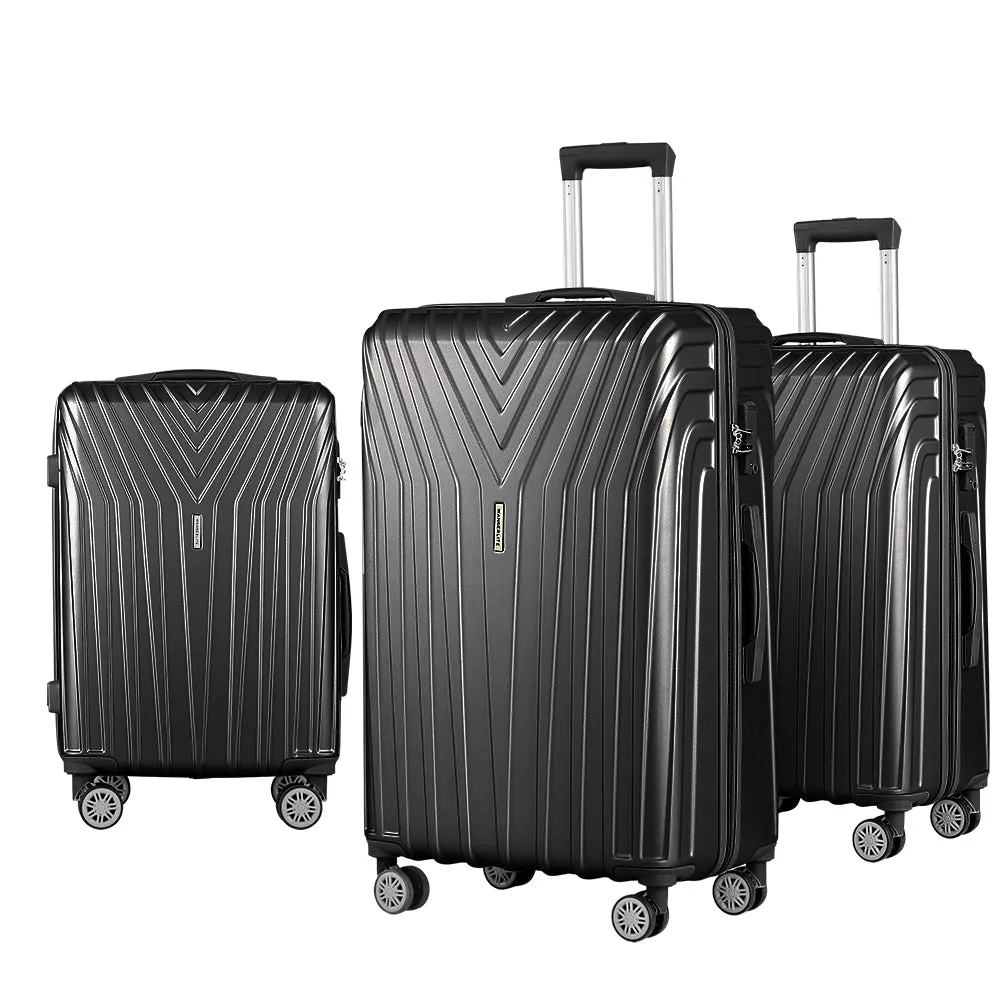 Suitcase Set 3pc - Lightweight-Black