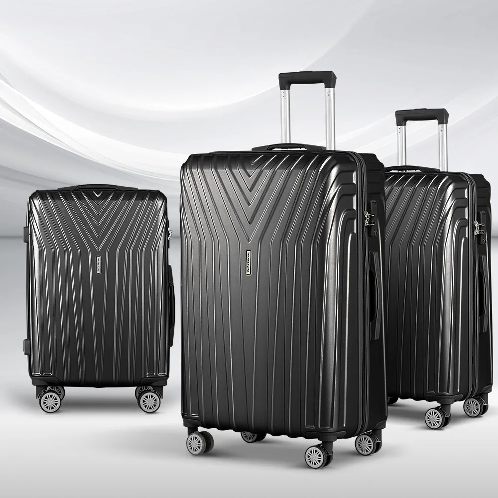 Suitcase Set 3pc - Lightweight-Black