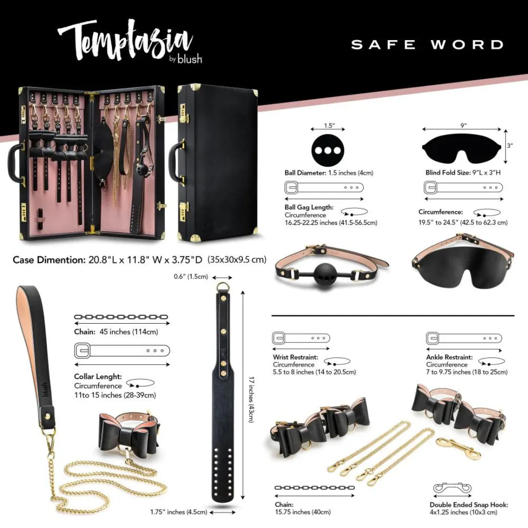 Temptasia 'Safeword' Bowtie Bondage Kit - Vegan Leather