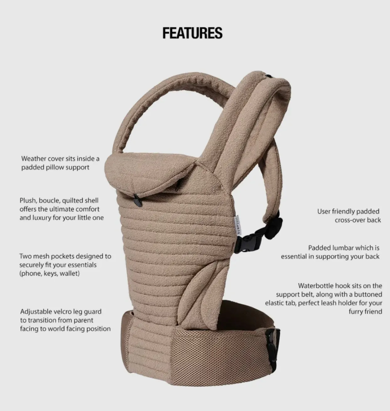 The Armadillo Baby Carrier - Oyster