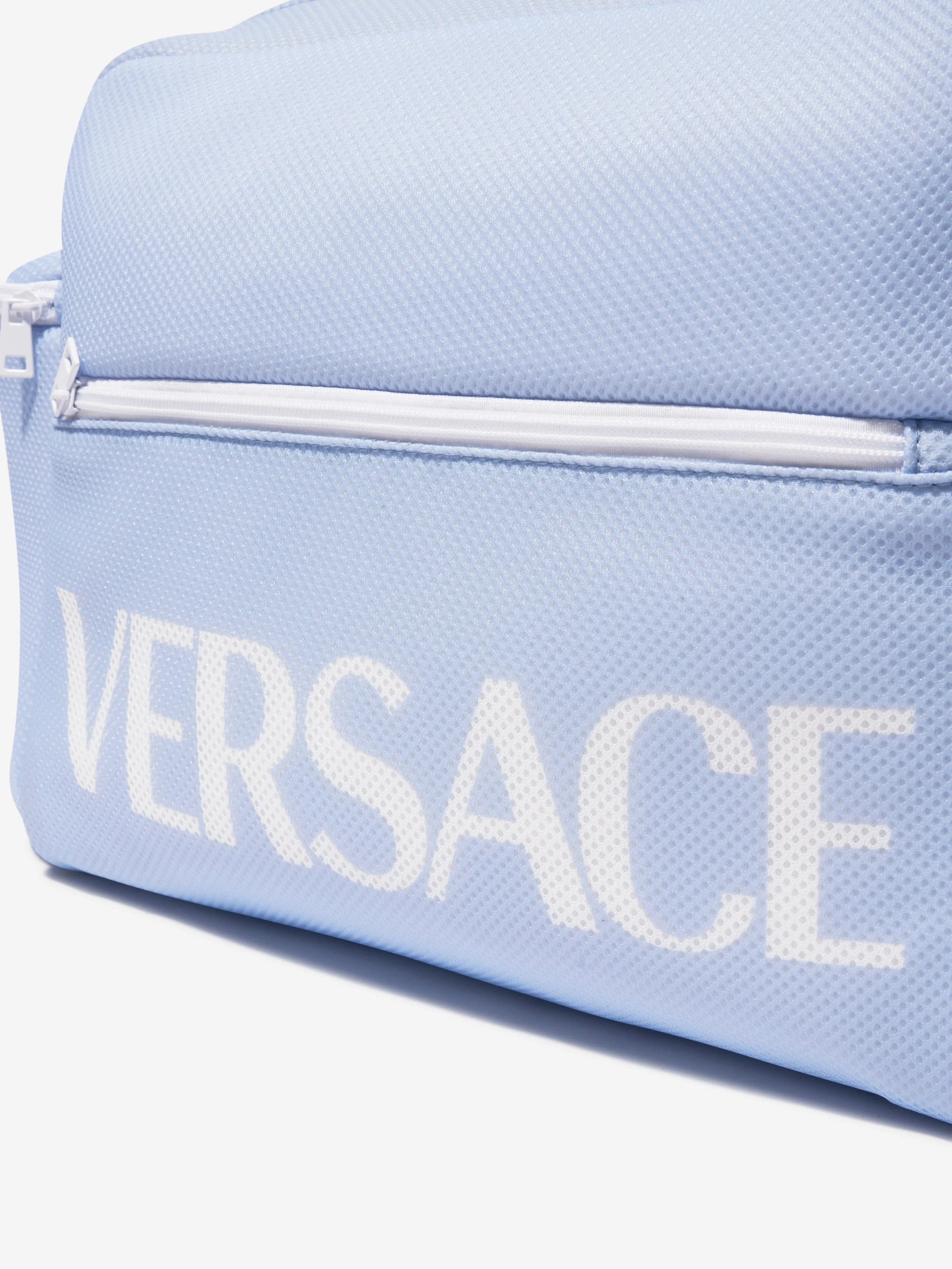 Versace Baby Boys Logo Changing Bag in Blue