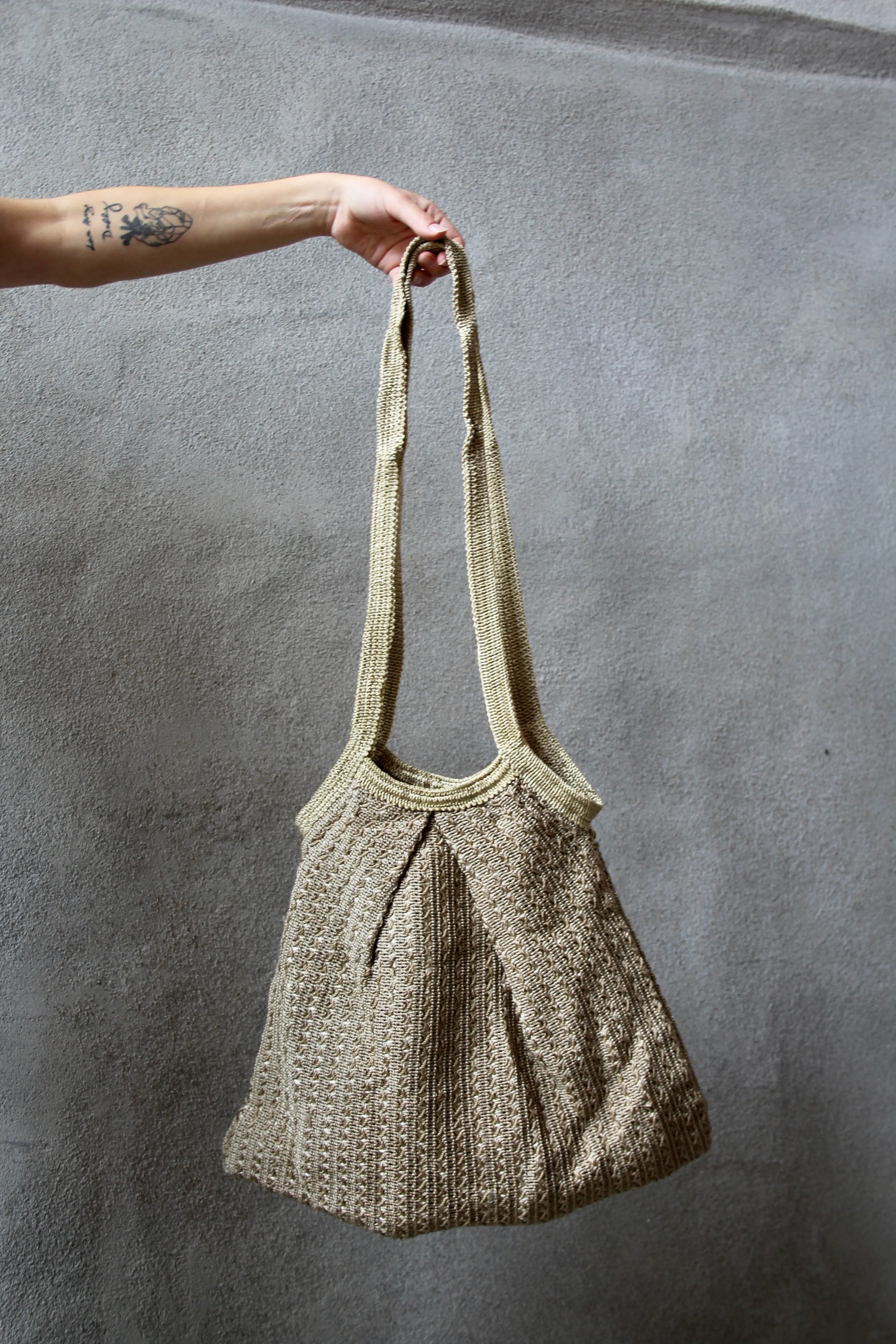 Vintage crochet market bag