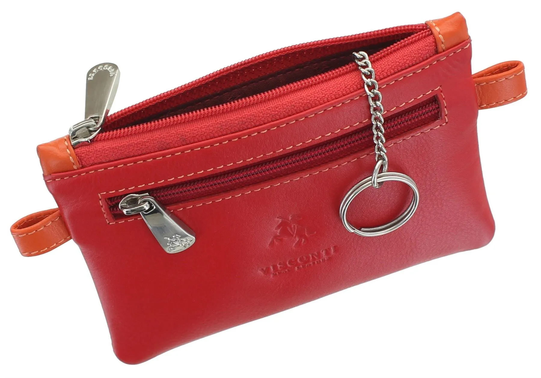 Visconti Leather Zip Top Cora Coin Purse with Keyring CP2a