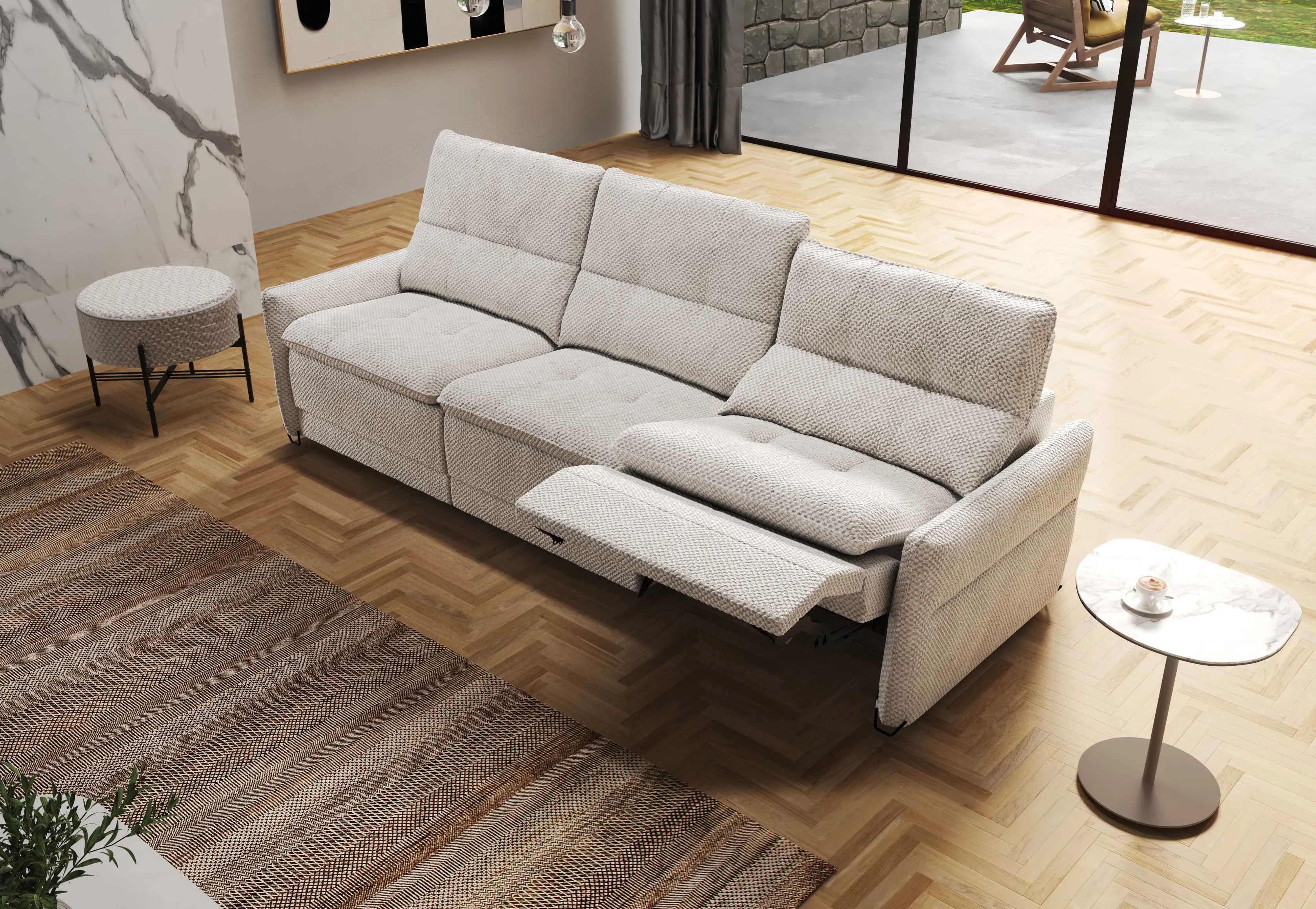 VIVIANA SOFA WITH 3 POWER RECLINERS