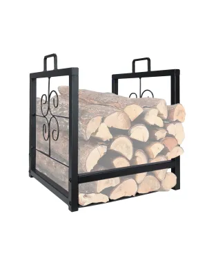 VODA portable firewood rack log holder with handle for heavy duty firewod storage