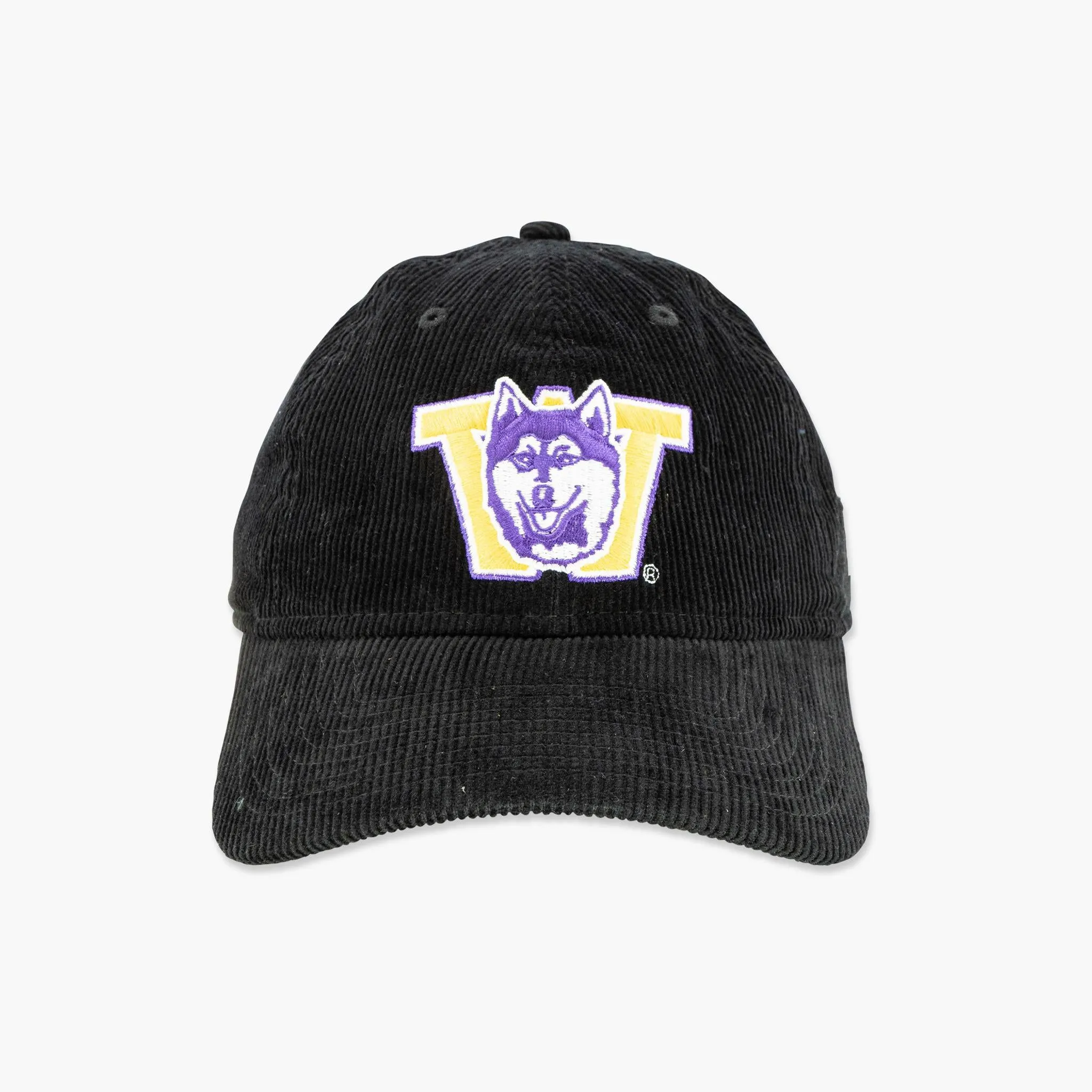 Washington Huskies Classic Throwback Black Corduroy Adjustable Hat