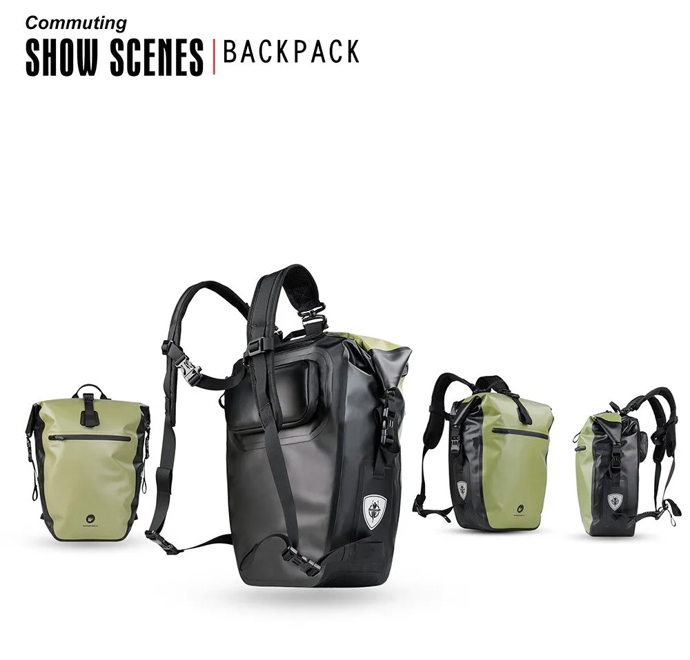 Waterproof 30L Backpack Rack Rear Pannier Packing for Urban Bicycle Cargo Backpacking Rucksack