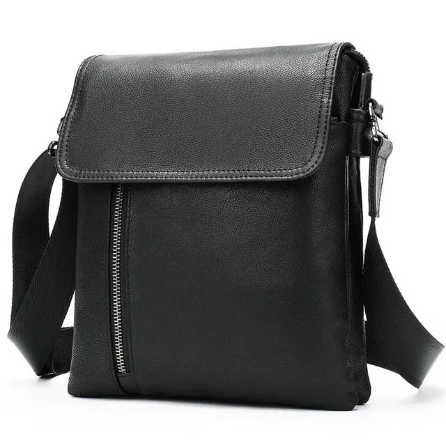 West Louis™ Men's Genuine Leather Shoulder Bag