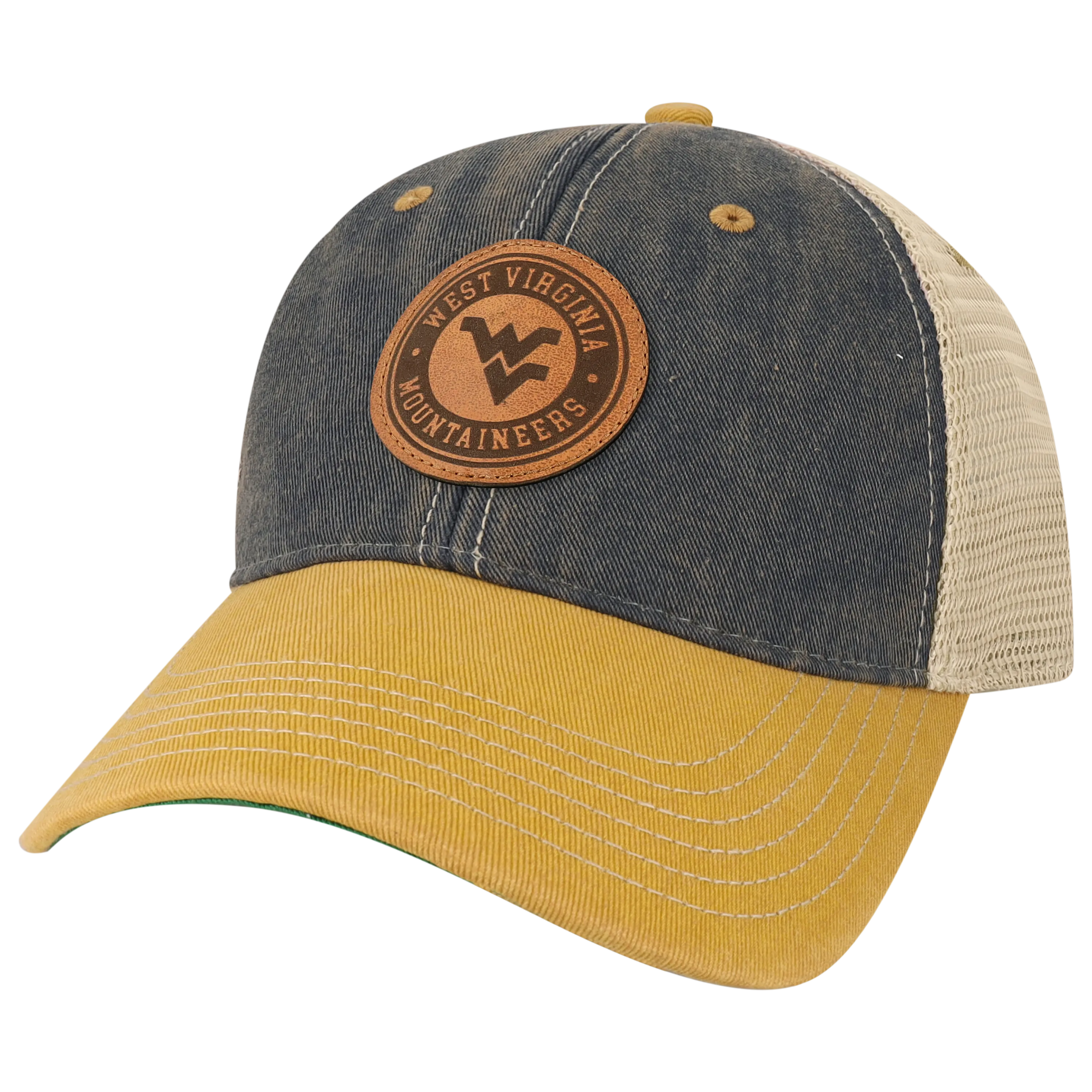 West Virginia Navy/Yellow Old Favorite Trucker