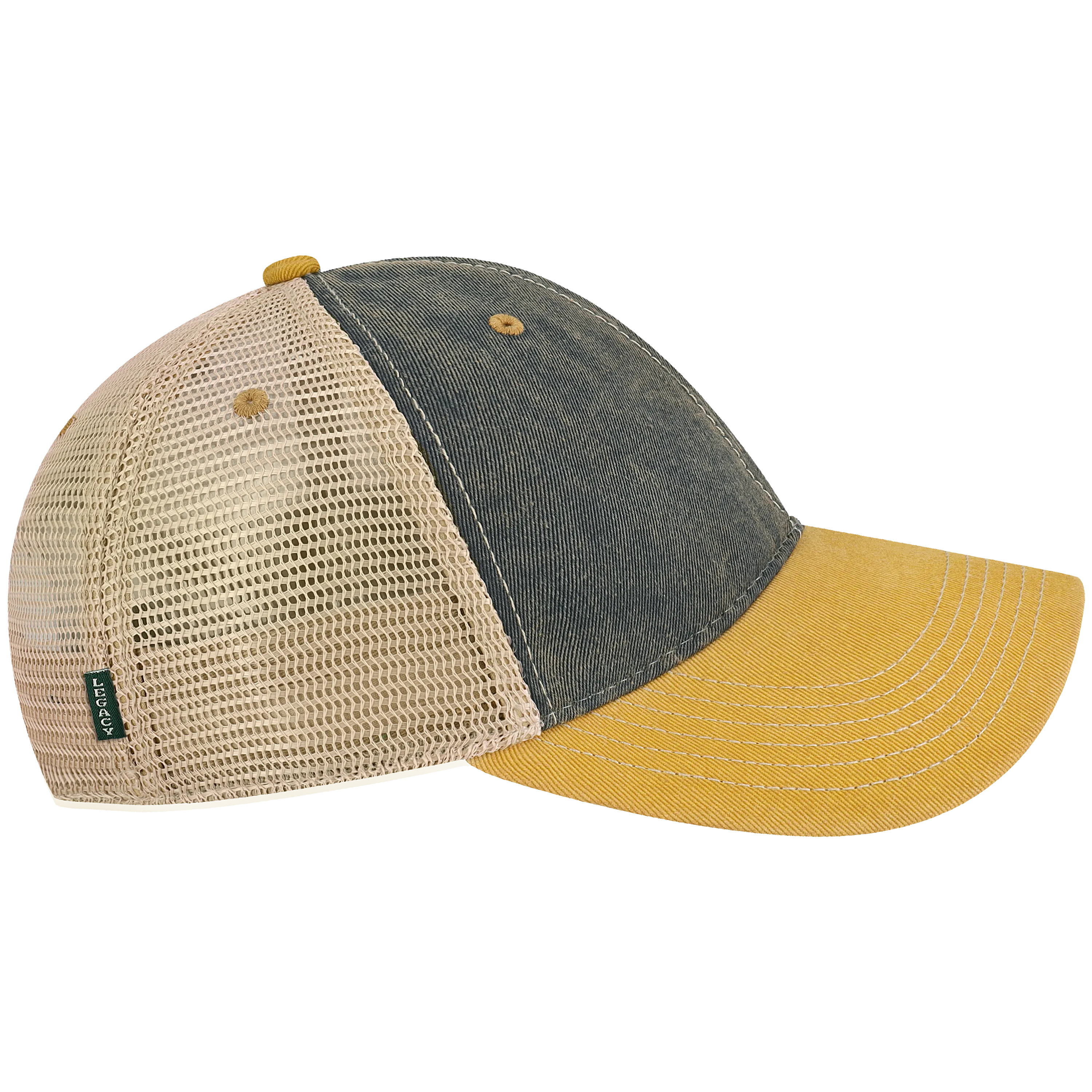 West Virginia Navy/Yellow Old Favorite Trucker