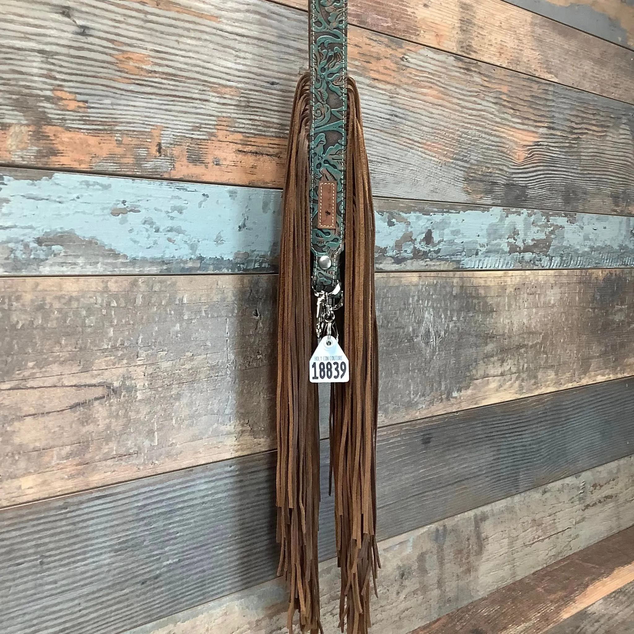 Western Mini Leather Fringe Strap 48" #18839