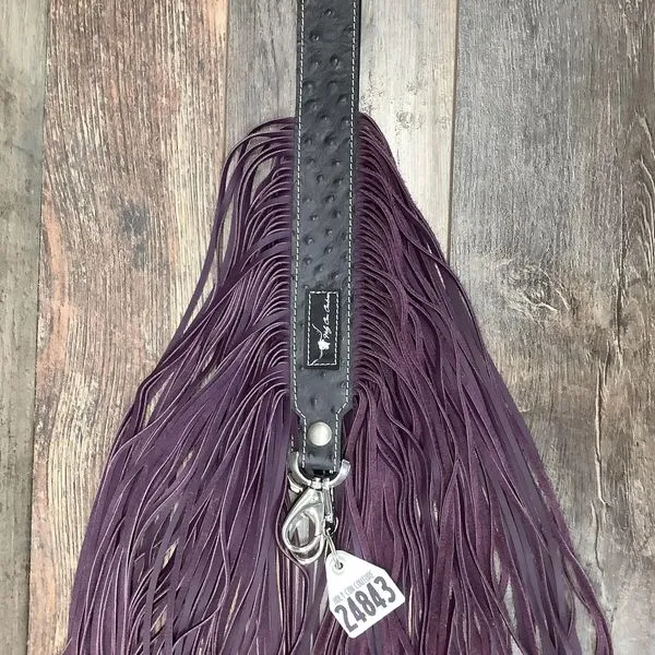 Western Mini Leather Fringe Strap 48" #24843