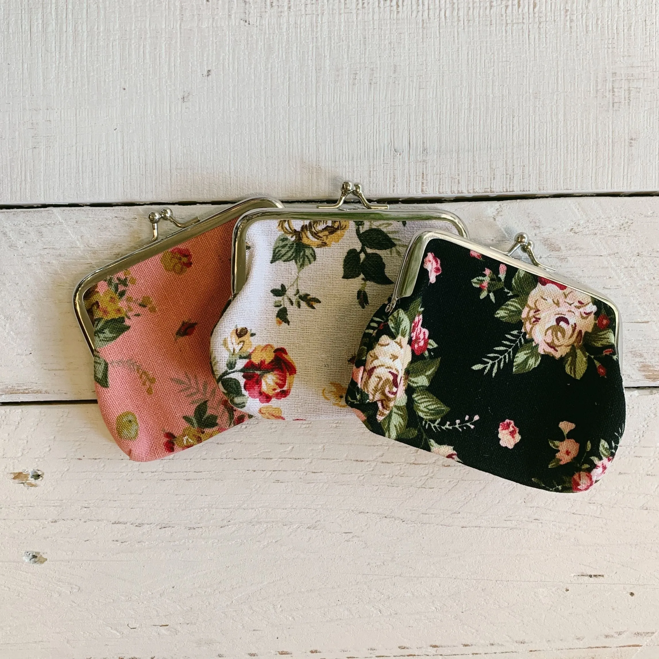 White Floral Coin Purse | Cute Small Trinkets Storage