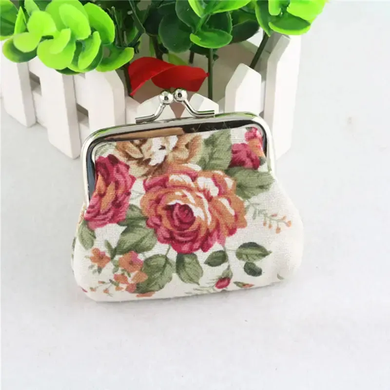 White Floral Coin Purse | Cute Small Trinkets Storage