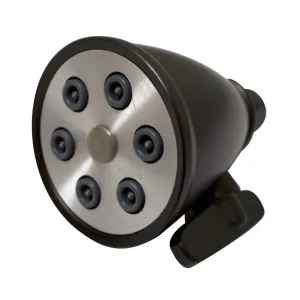 Whitehaus WH138-ORB Showerhaus Small Round Showerhead with 6 Spray Jets with Adjustable Ball Joint