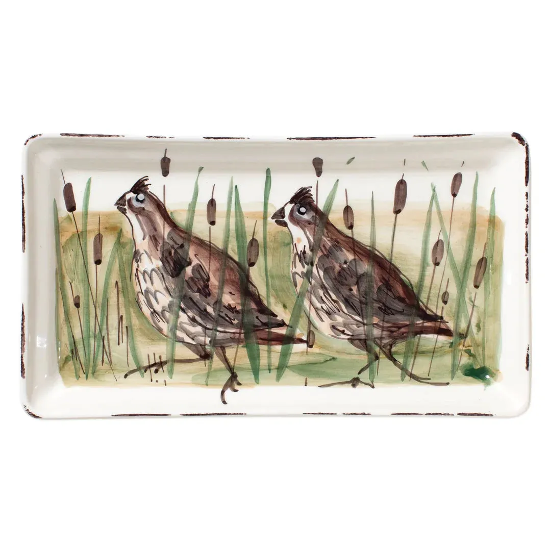 Wildlife Quail Rectangular Platter