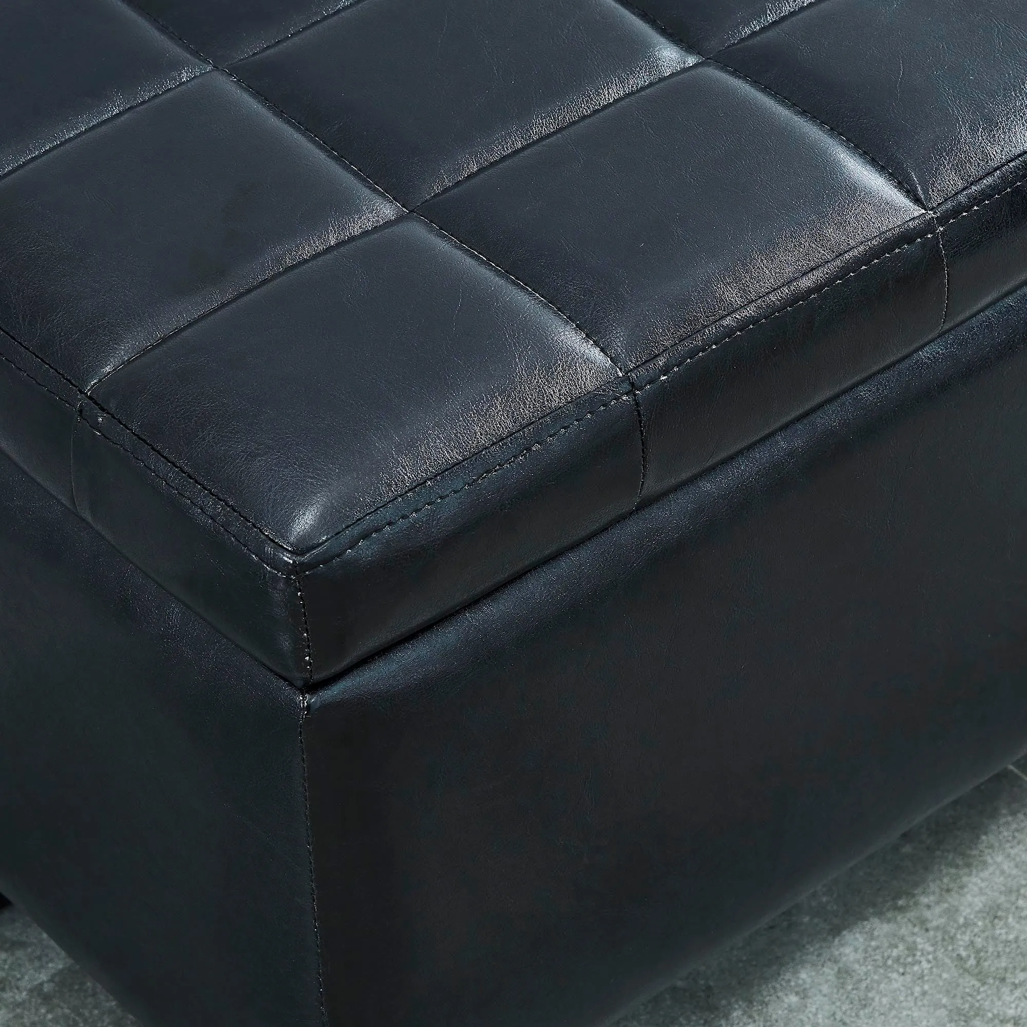 Winston-Storage Ottoman-Black