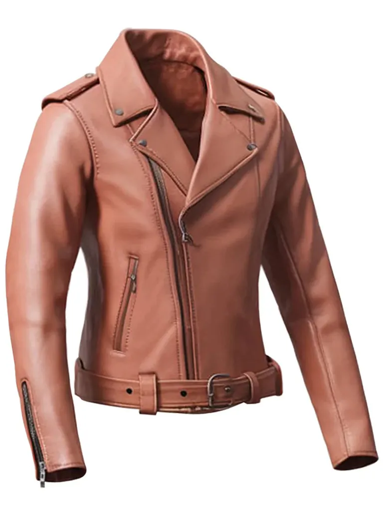 Women's Faux Leather Moto Biker Jacket