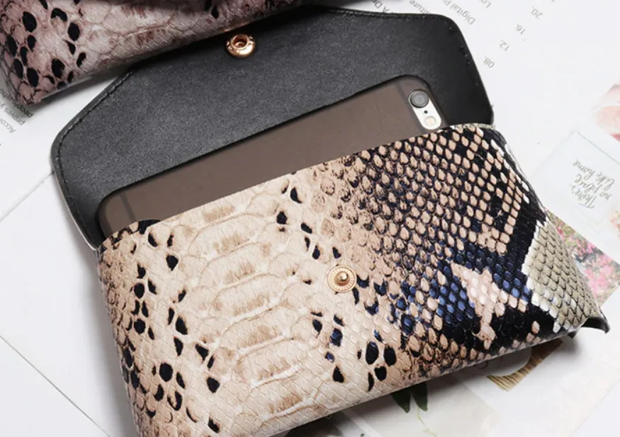 Women's Vintage Snake Skin Waist Bag | PU Leather Phone Pouch Bag