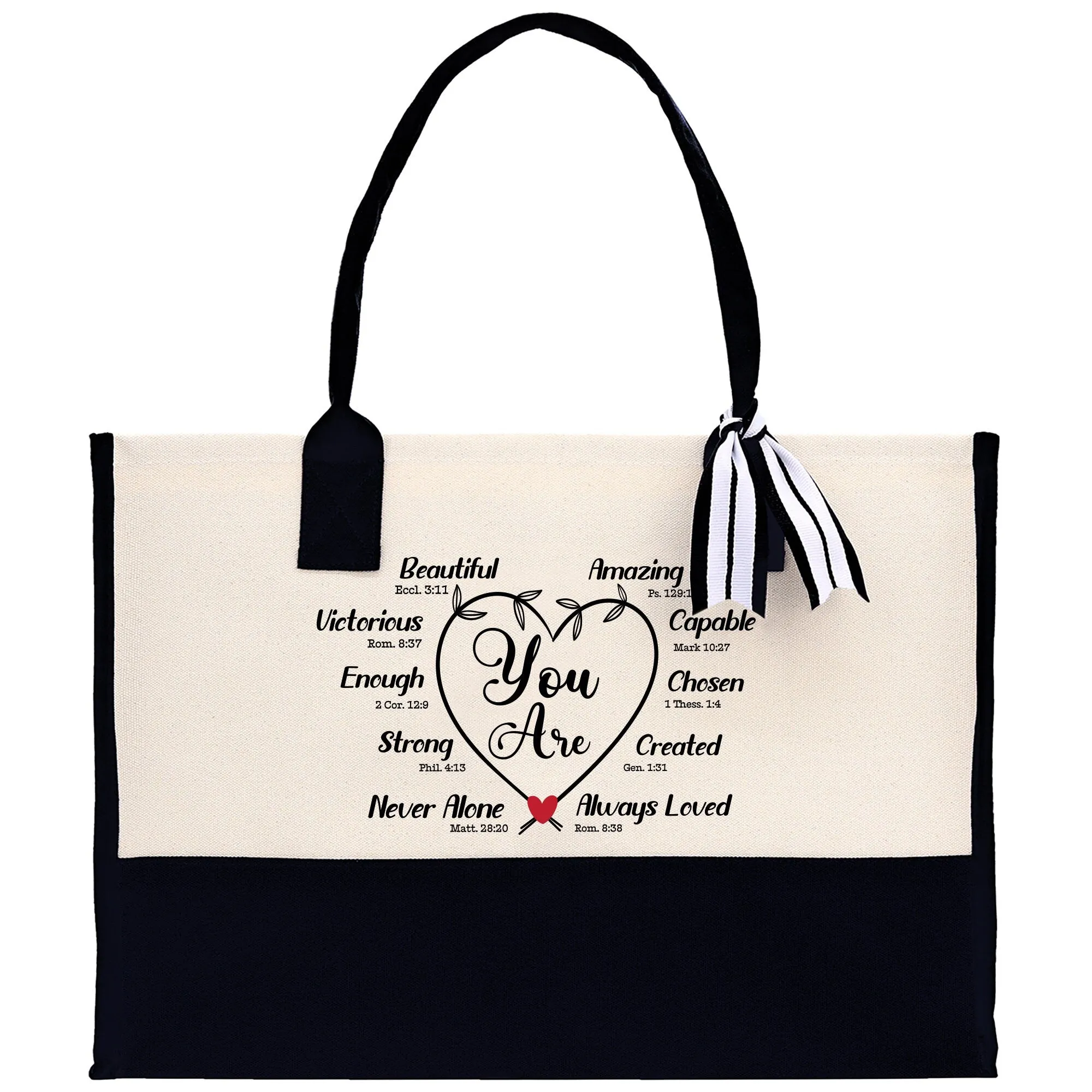 You Are Beautiful Bible Verses Religious Cotton Canvas Tote Religious Tote Bag for Women Bible Verse Canvas Tote Bag Religious Church Gifts