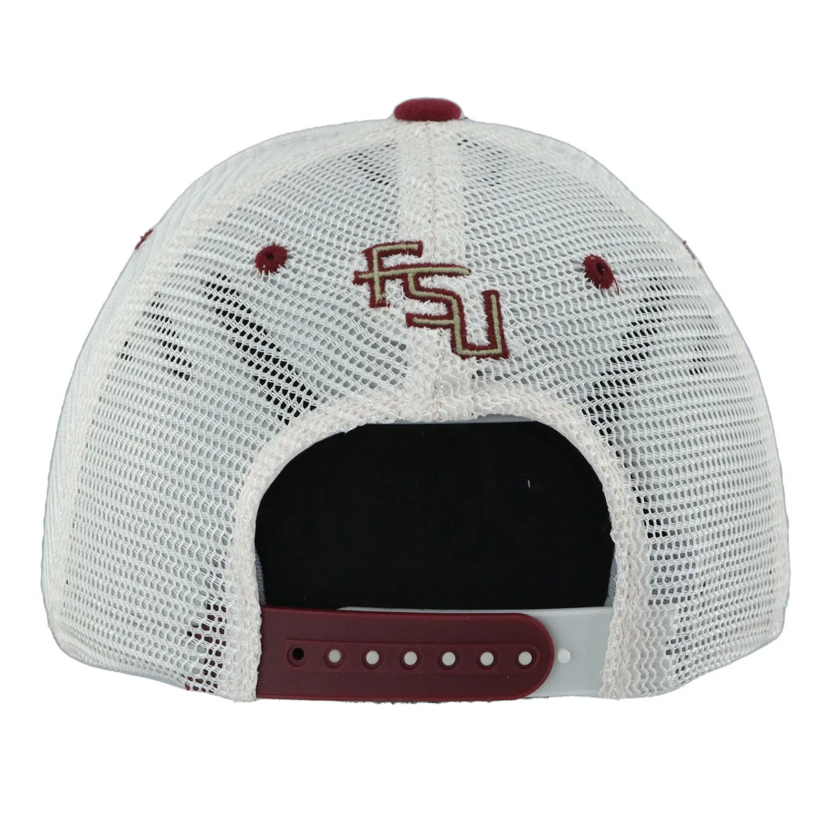 Zephyr Seminoles Brushed Cotton Adjustable Trucker Cap - Garnet/Ivory